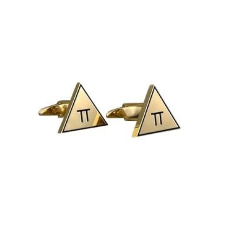 BRASS CUFFLINKS - CUSTOM SHAPE - GOLD COLORED FINISH