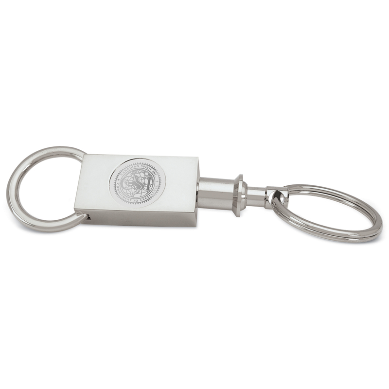 TWO-SECTION KEY RING SILVER