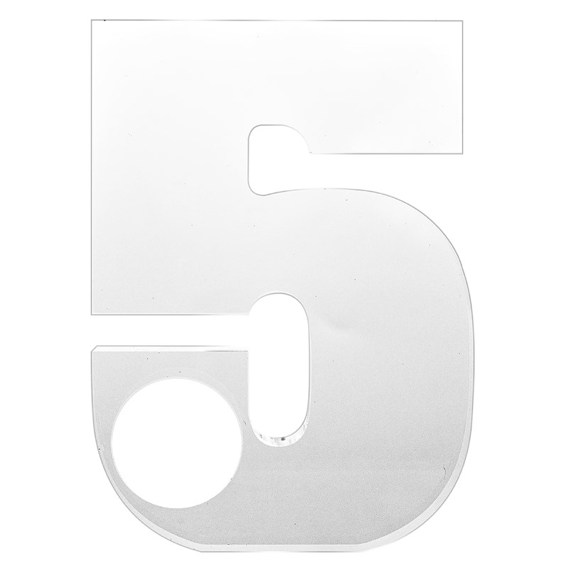 NUM-5-C Acrylic Numeral 5 - Medallion Gifts